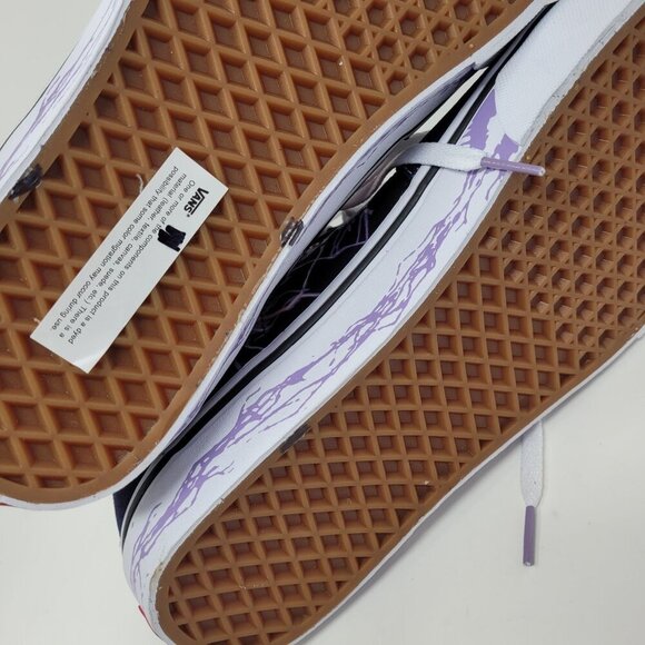 Vans Mens 11.5 Womens 13 Sk8 Hi Zap Navy Blue skull Glow in the dark sneakers - Picture 11 of 13